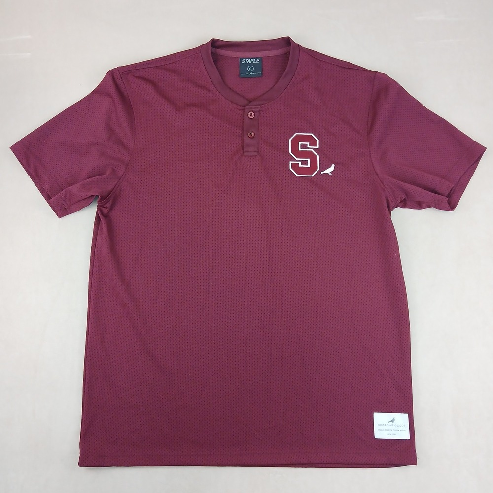 Jeff Staple XL Mens Shirt Henley Jersey 24x31 Football‎ Heavy
